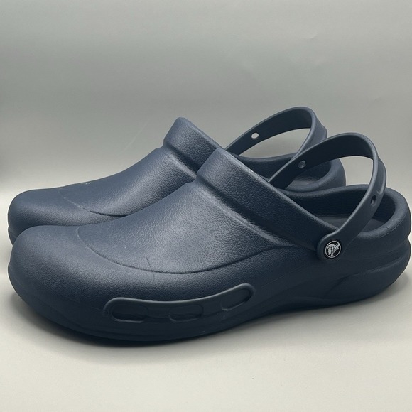 Crocs Bistro Clogs Slip Resistant Work Navy Blue Slip Ons - Men\'s Size 15 USED main image 5